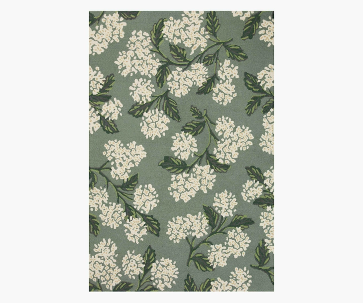 Joie Hydrangea wool rug - Rifle Paper Co.