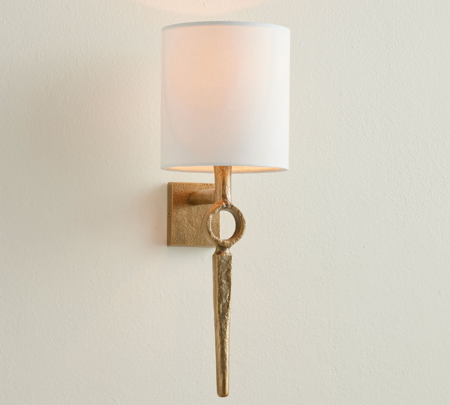 Easton Forged Iron Sconce in Antique Brass - Pottery Barn