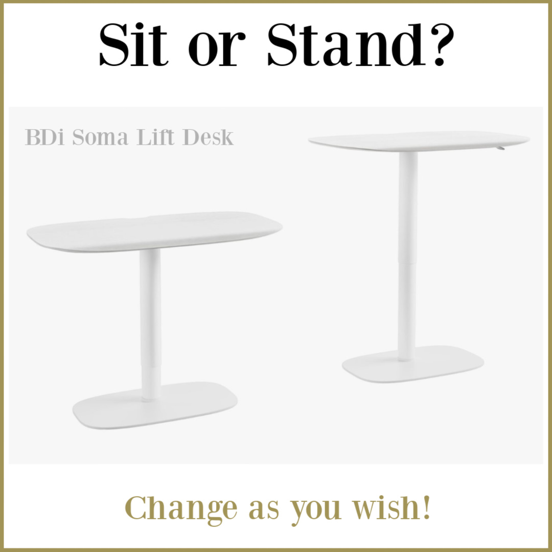 BDi Soma Lift Desk is adjustable for sitting and standing. #liftdesk #adjustabledesk #moderndesks