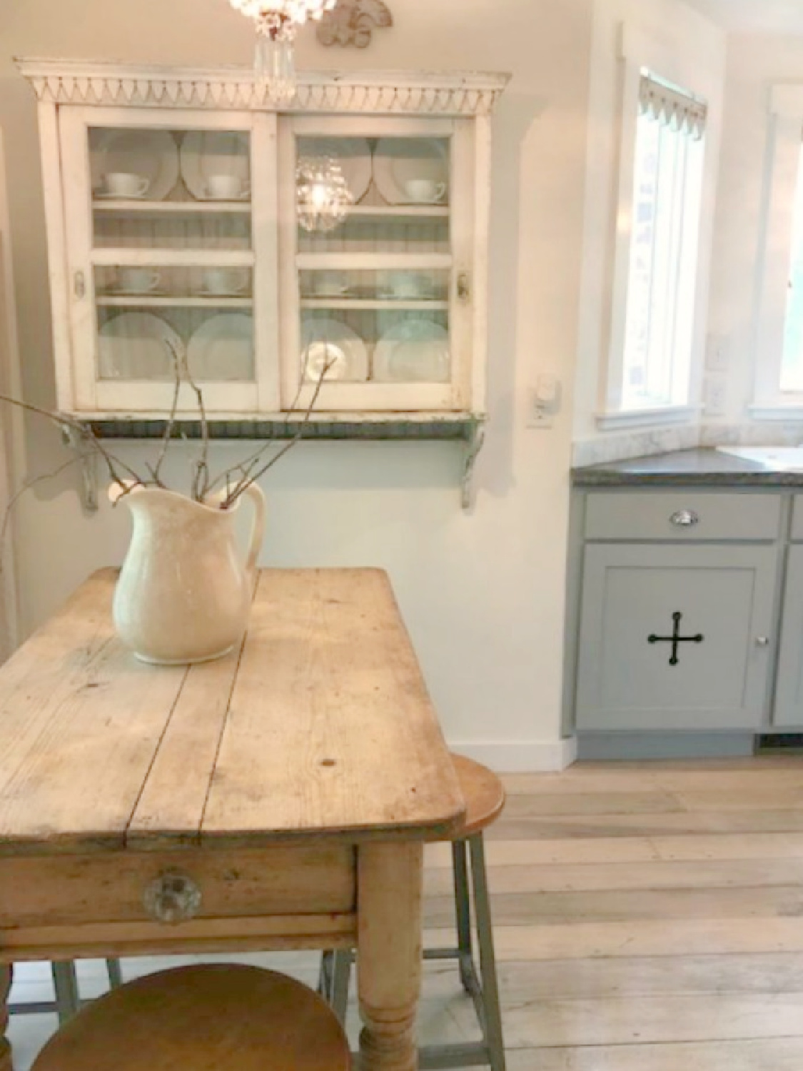 Rustic country cottage kitchen in Leiper's Fork, TN known as storybook cottage - Hello Lovely Studio.