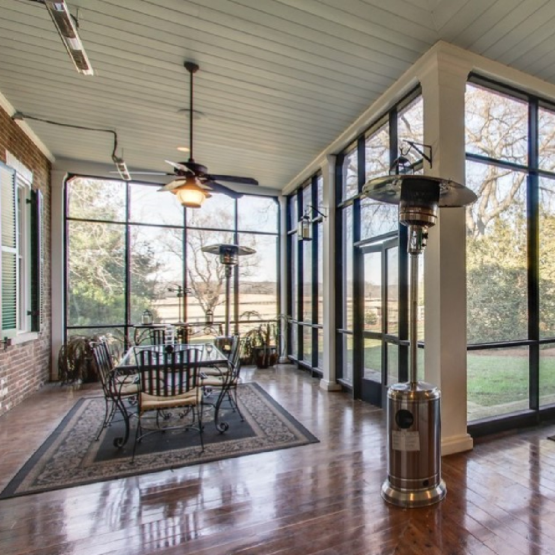 Back porch at 3200 Del Rio Pike in Franklin - Meeting of the Waters house. #historichomes #franklintn