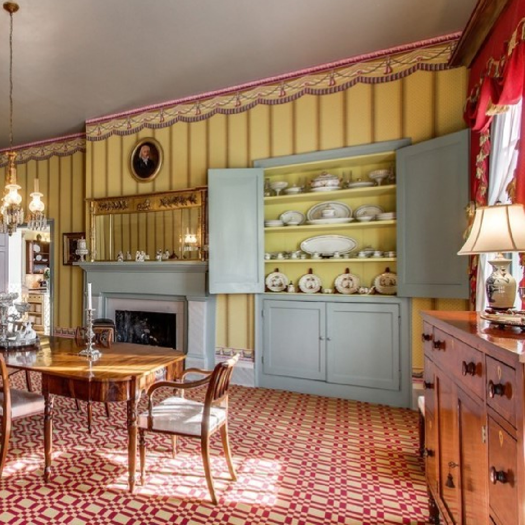 Restored dining room - 3200 Del Rio Pike in Franklin - Meeting of the Waters house. #historichomes #franklintn