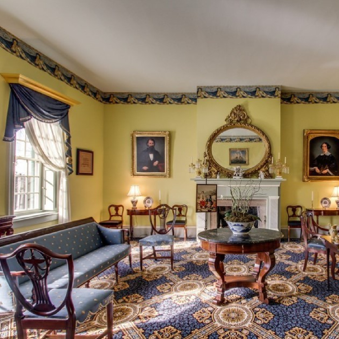 Restored parlor - 3200 Del Rio Pike in Franklin - Meeting of the Waters house. #historichomes #franklintn