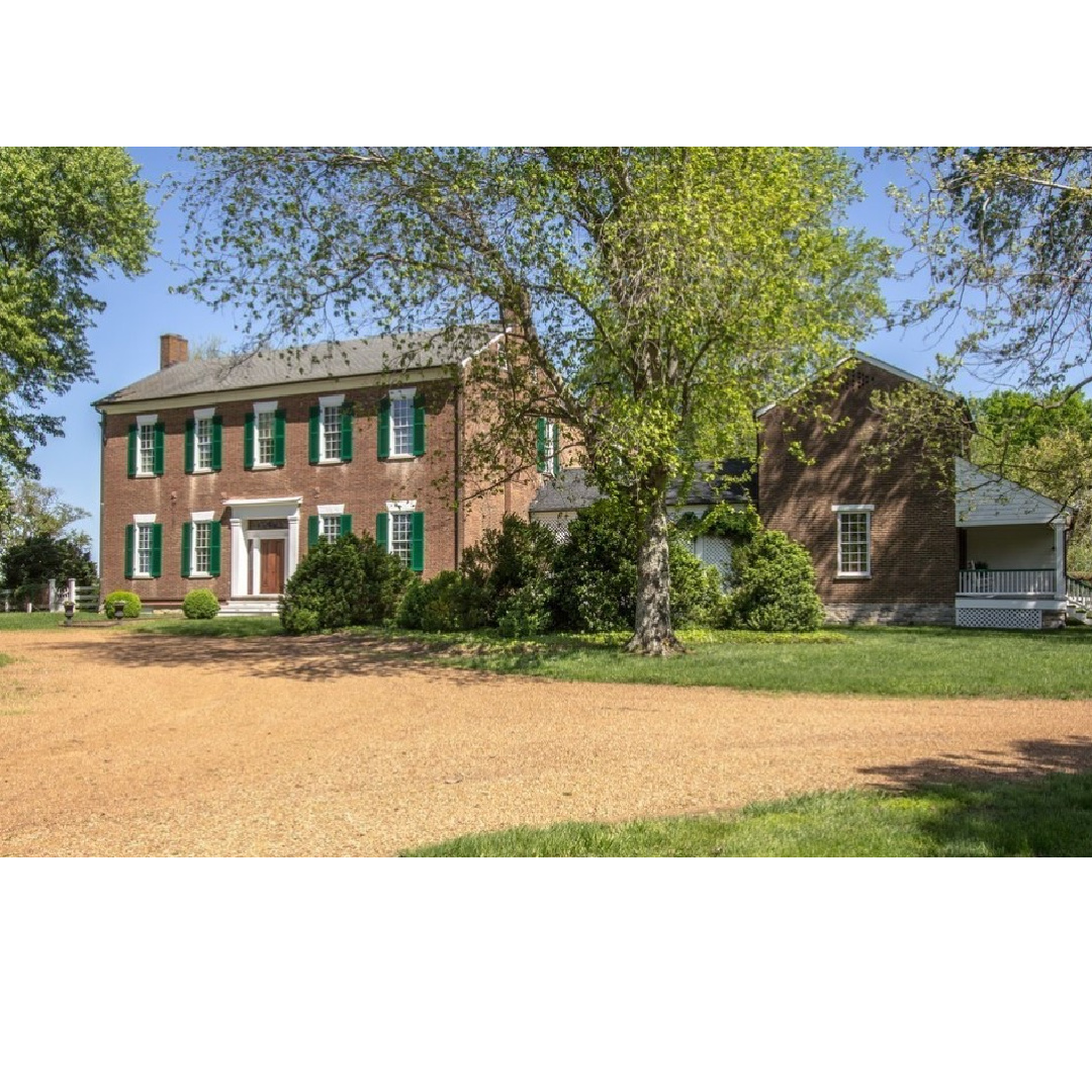 Front exterior - 3200 Del Rio Pike in Franklin - Meeting of the Waters house. #historichomes #franklintn