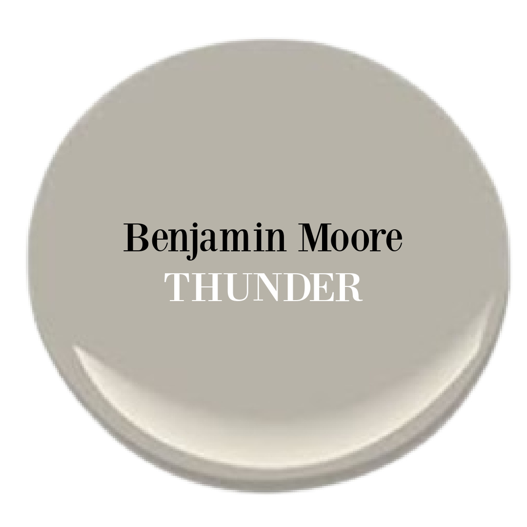 Benjamin Moore THUNDER paint color swatch. #thunder #graypaintcolors