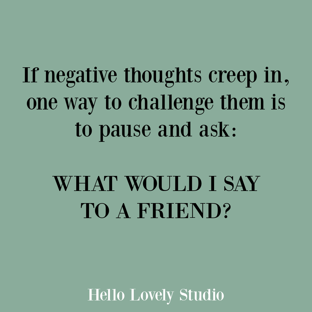 Mental health quote on Hello Lovely Studio about negative thoughts. #personalgrowthquote #mentalhealthquotes