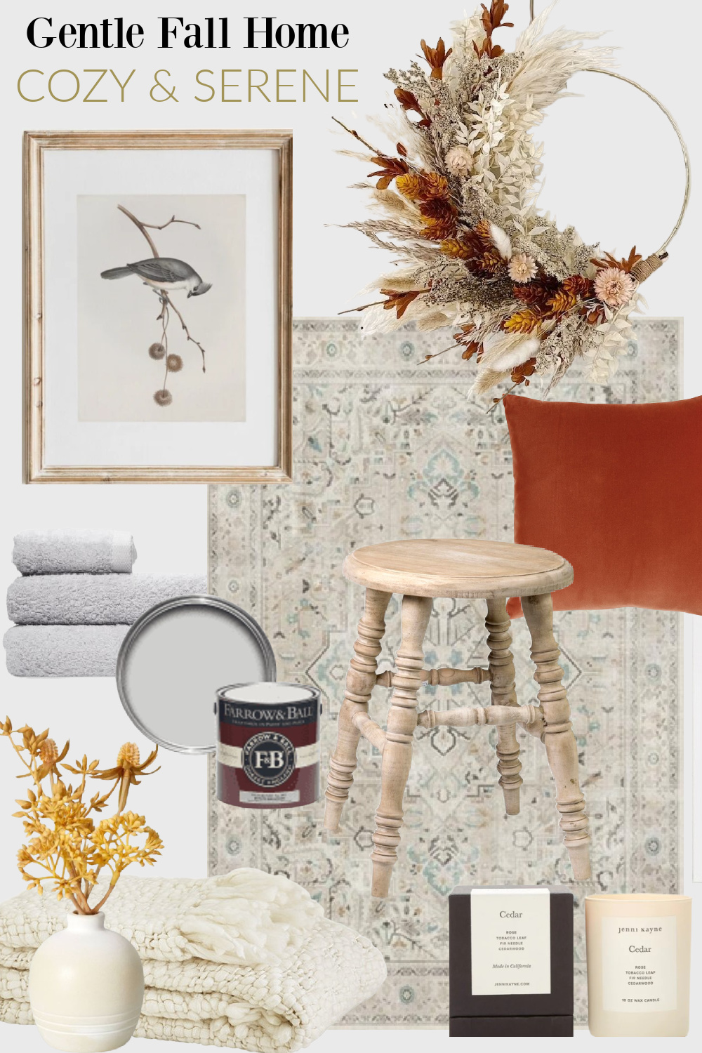 Gentle Fall Home Cozy & Serene Finds - Hello Lovely Studio. #fallhomedecor #cozyhomedecor