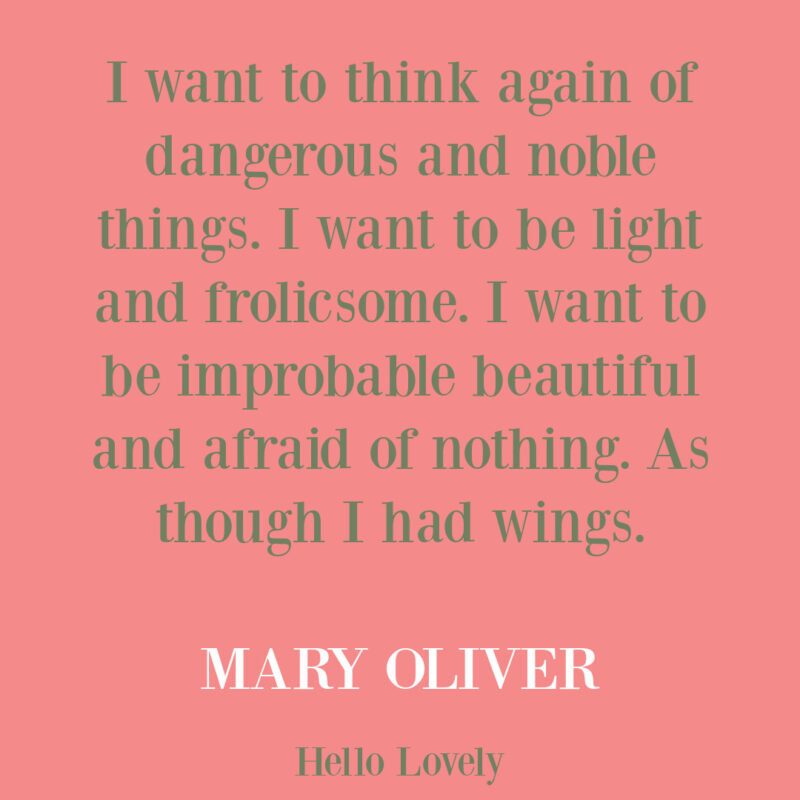 MARY OLIVER Lovely Words to Feed the Soul Hello Lovely