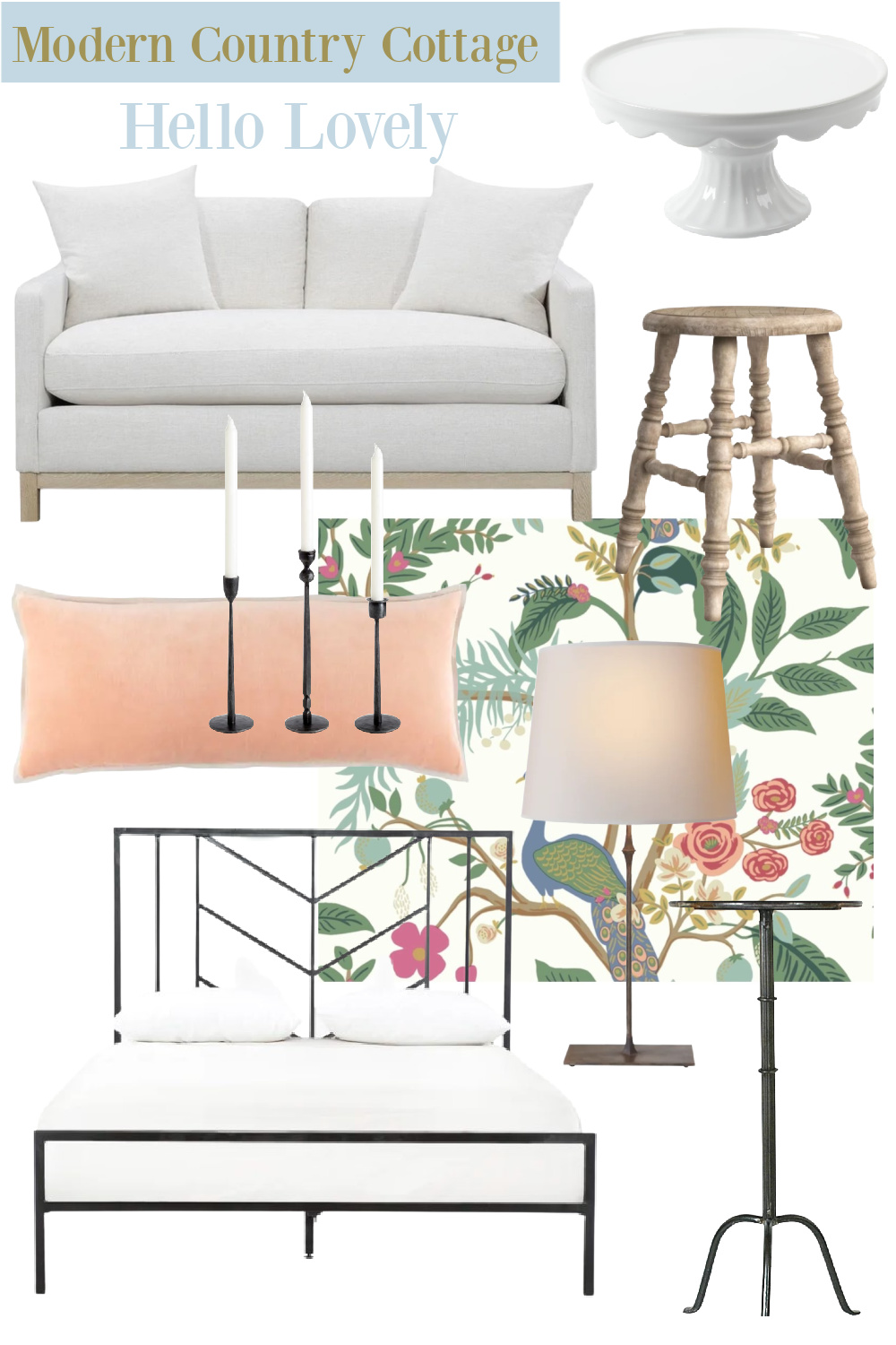 Modern country cottage furniture and decorating resources on Hello Lovely Studio. #moderncountrystyle #getthelook #interiordesign