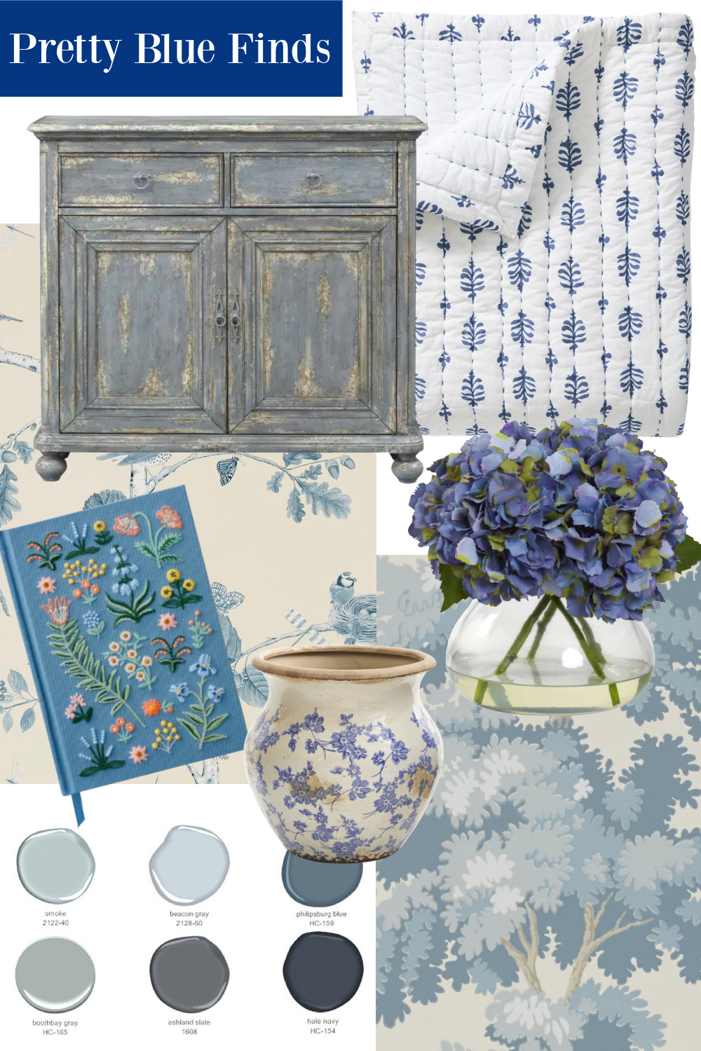 Pretty Blue Finds for Home on Hello Lovely Studio. #shopthelook #bluedecor