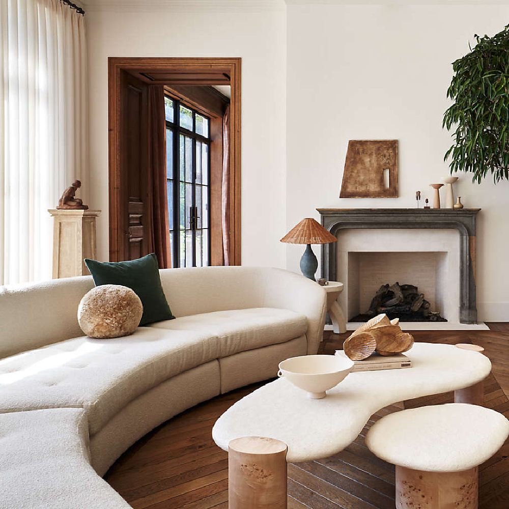 Athena Calderone designed living room furniture for Crate & Barrel.