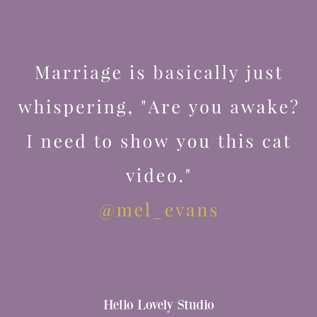Silly tweet and whimsical humor on Hello Lovely Studio. #marriagehumor