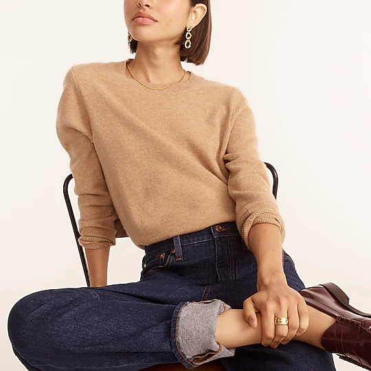 Cashmere classic crewneck sweater, J. Crew.