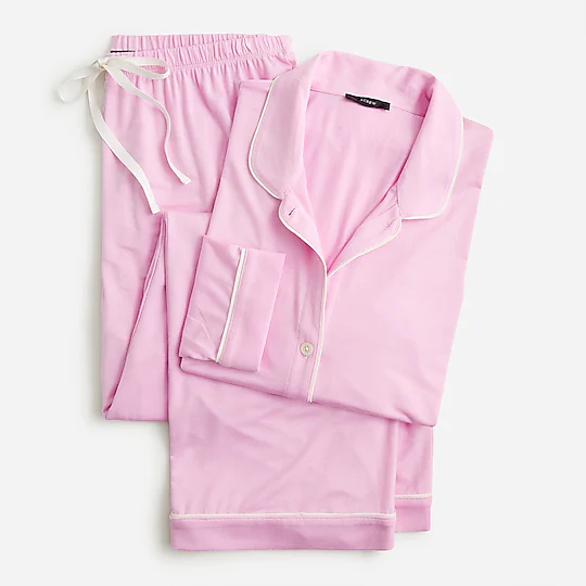Long sleeve pajama set in pink