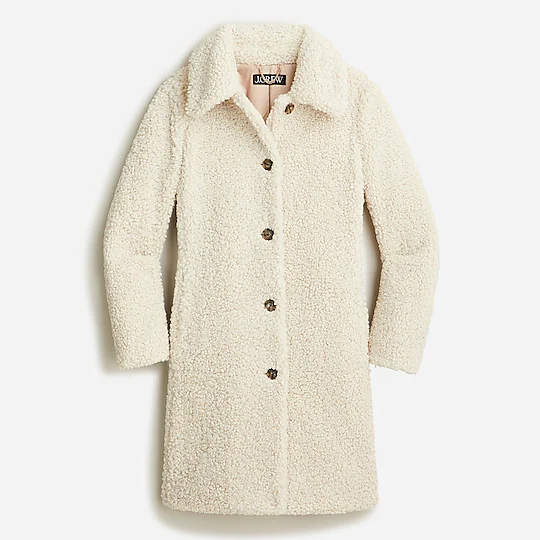 Teddy Sherpa Coat, J. Crew