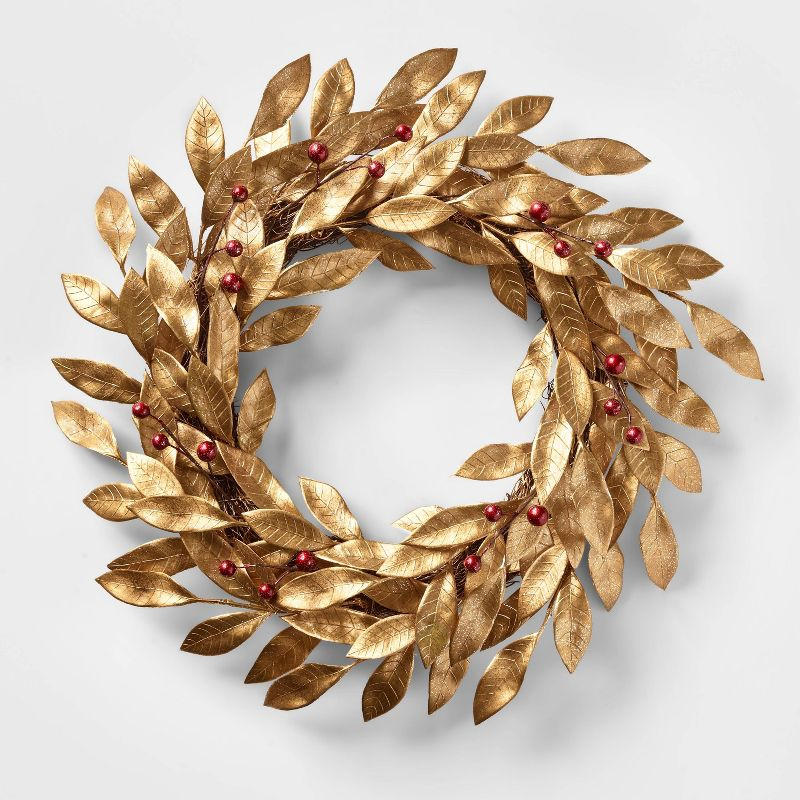 Gold metallic wreath