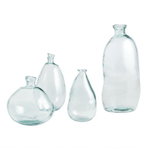 Recycled glass vases