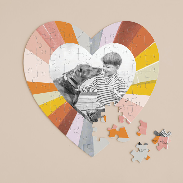 Groovy Kind of Love Custom Heart Puzzle from Minted. #photogifts