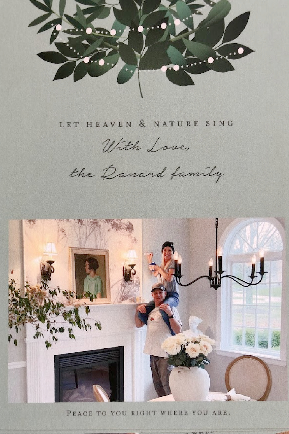 Our Minted photo Christmas card in the design called "Heaven and Nature Sing" - Hello Lovely Studio.