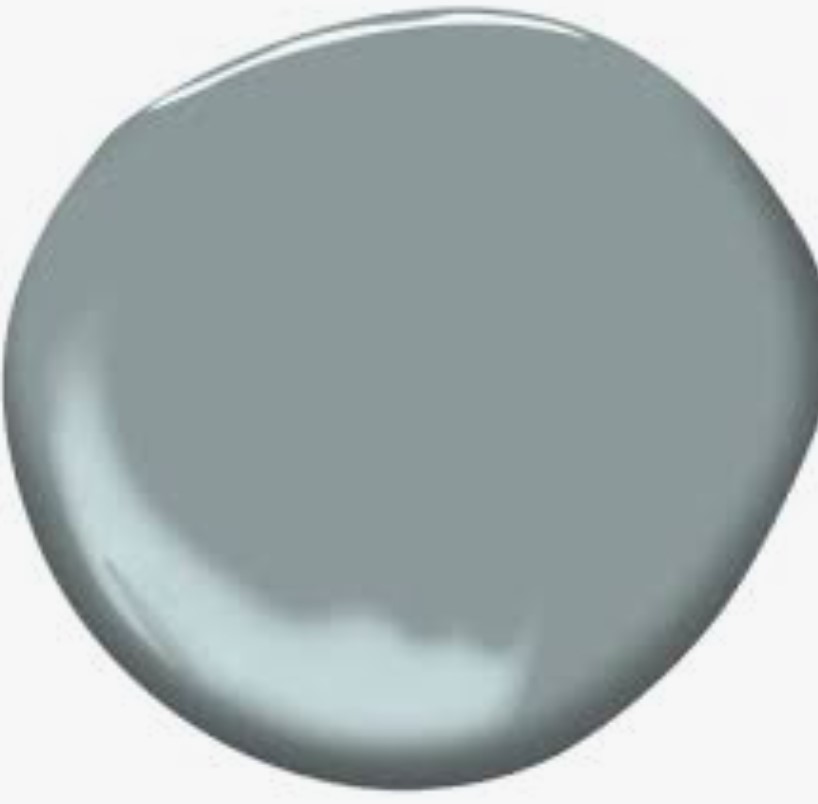 Benjamin Moore Cloudy Sky 2122-30 paint color swatch - try this blue-gray for a sophisticated, strong and rich look. #cloudysky #benjaminmoorecloudysky