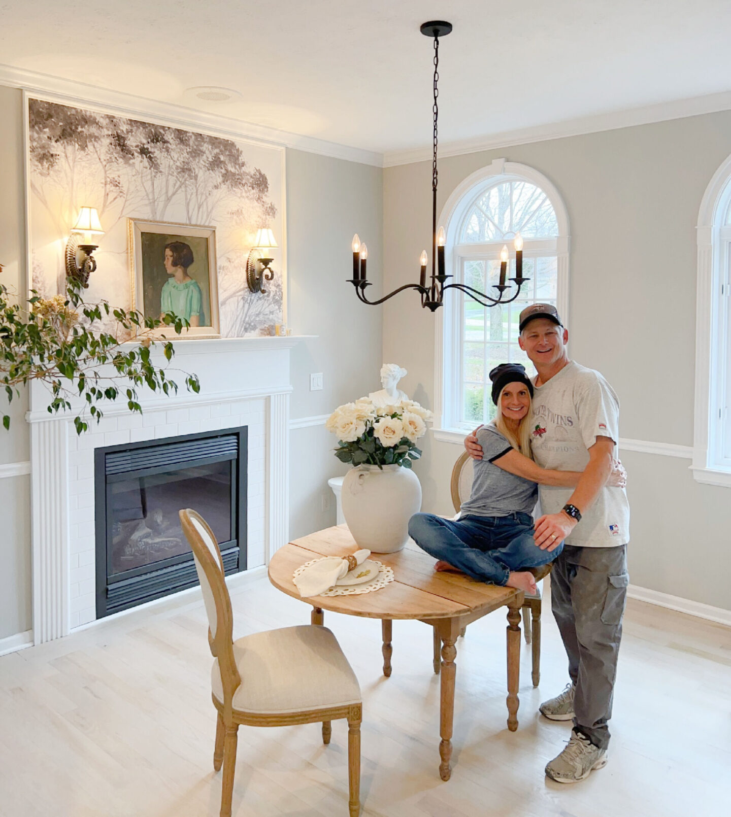 Michele and husband in dining room - Hello Lovely Studio.