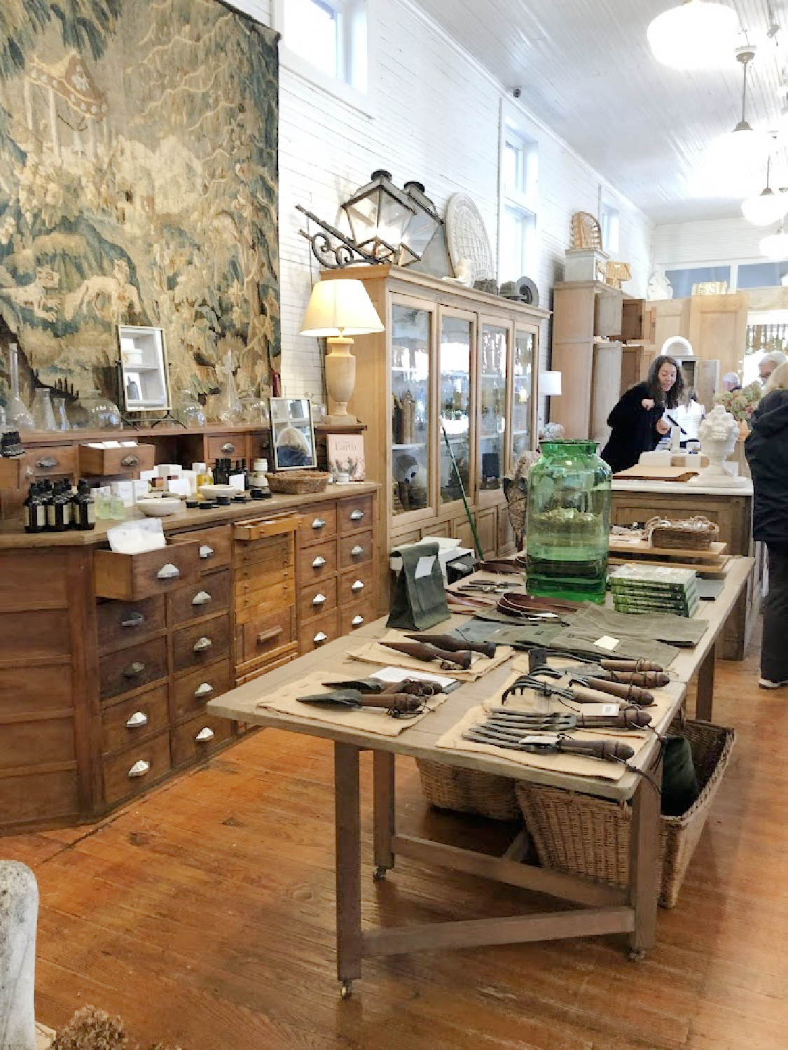 Beautiful European antiques and county homewares at Patina Home & Garden shop near Franklin from Giannettis in Leiper's Fork, TN - Hello Lovely Studio. #patinahome #leipersforktn
