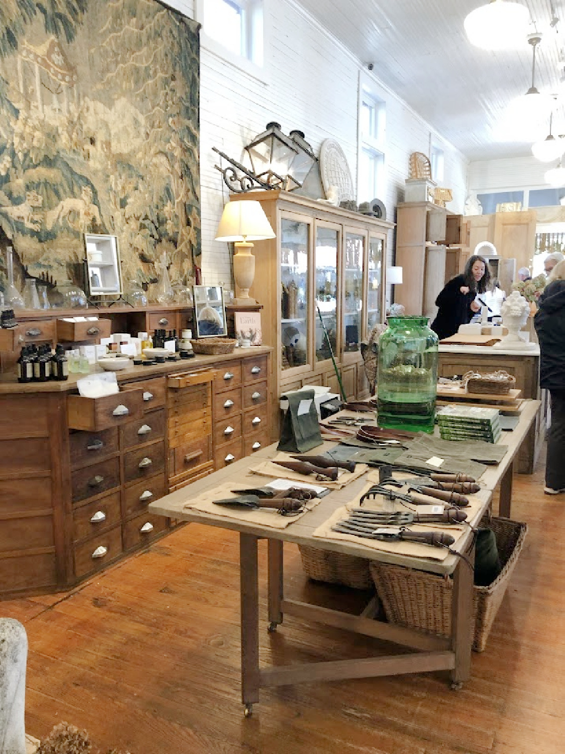 Beautiful European antiques and county homewares at Patina Home & Garden shop near Franklin from Giannettis in Leiper's Fork, TN - Hello Lovely Studio. #patinahome #leipersforktn