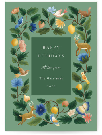 Woodland Holiday Card (Minted x The Met) in color: Forest. #mintedholidaycards