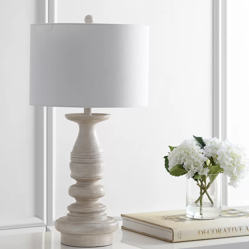 Whitewashed Table Lamp Set