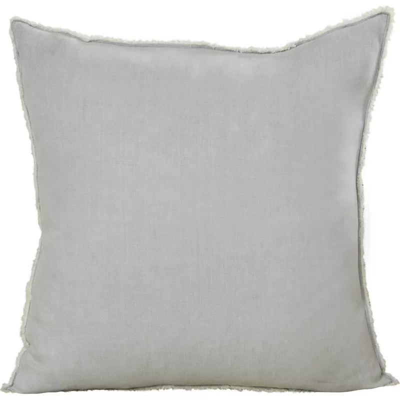 Blue gray linen pillow. #throwpillows