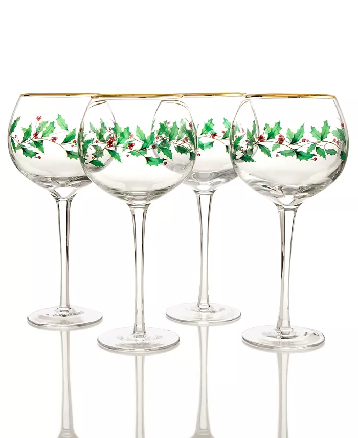Lenox Holiday wine glass set - such a festive addition to your holiday table no matter who colors you choose to add with them. #lenoxholiday #drinkware
