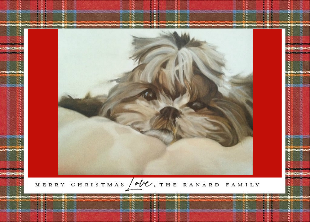 Tartan Holiday Card by Wildfield Paper Co, Minted - mockup for Hello Lovely Studio.