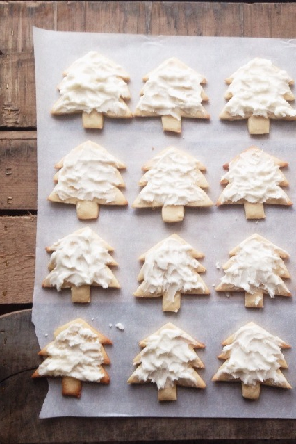 Frosted Christmas tree cookies - @withgraceandguts. #christmascookies