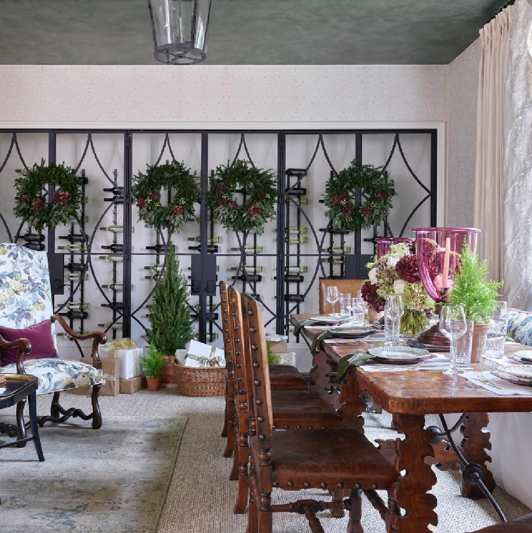 Atlanta Holiday Home 2022 Dining area designed by Lauren Deloach Interiors - DHC Photo.