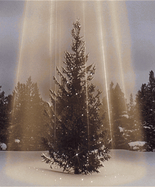 gif result for christmas vacation movie tree shining
