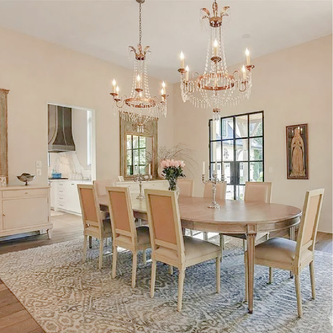 Beautiful French country home in Buckhead Atlanta neighborhood with exquisite architecture, craftsmanship, interior design and landscape. #frenchcountryhome #luxurioushomes