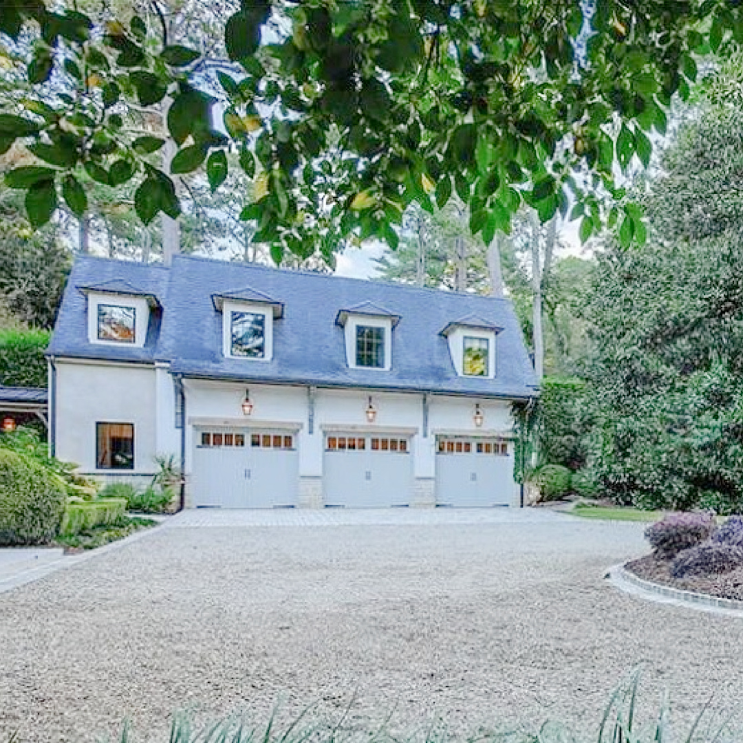 Beautiful French country home in Buckhead Atlanta neighborhood with exquisite architecture, craftsmanship, interior design and landscape. #frenchcountryhome #luxurioushomes