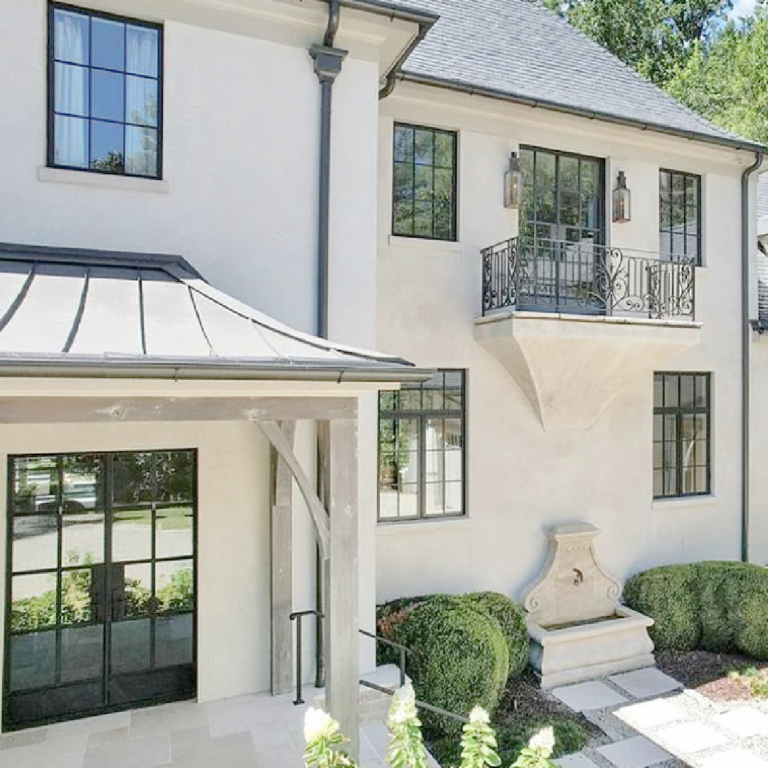 Beautiful French country home in Buckhead Atlanta neighborhood with exquisite architecture, craftsmanship, interior design and landscape. #frenchcountryhome #luxurioushomes