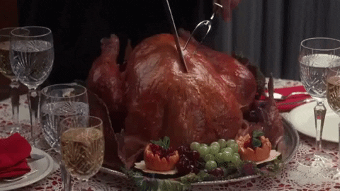 gif result funny dry turkey scene Christmas vacation movie Griswold table