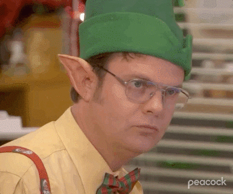 gif result funniest christmas dwight elf pam the office