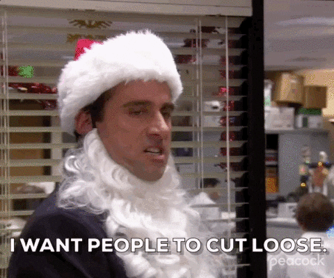 gif result funniest christmas party the office michael scott santa