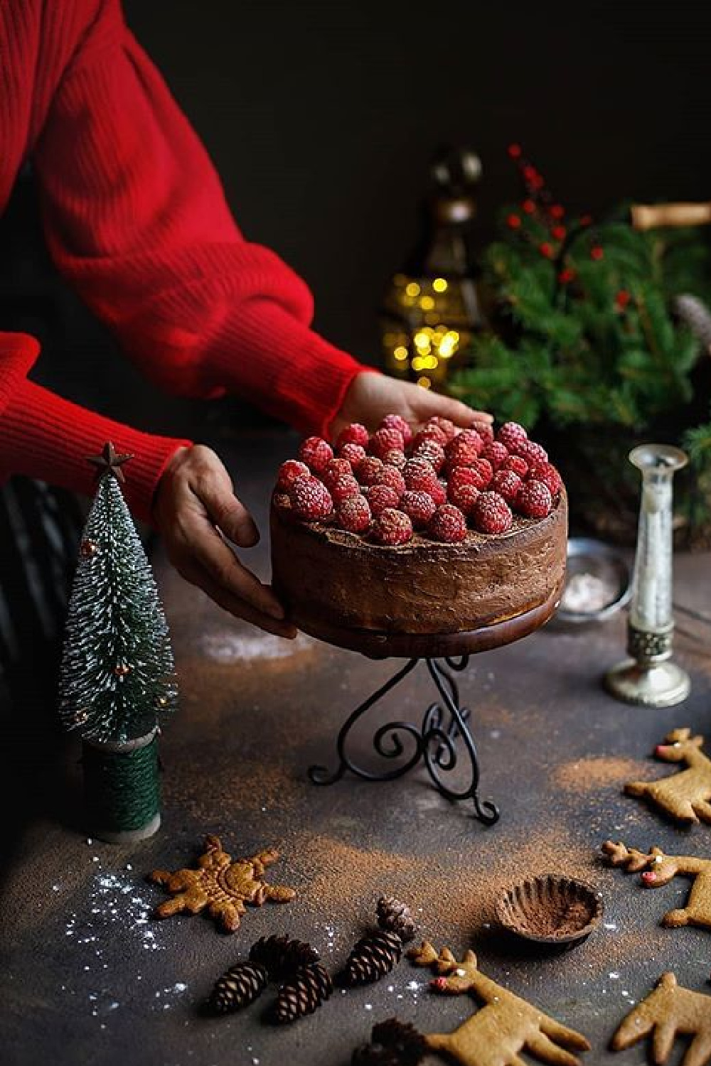 Delicious Christmas cake and reindeer cookies - @gulia_foodstories. #holidaybaking