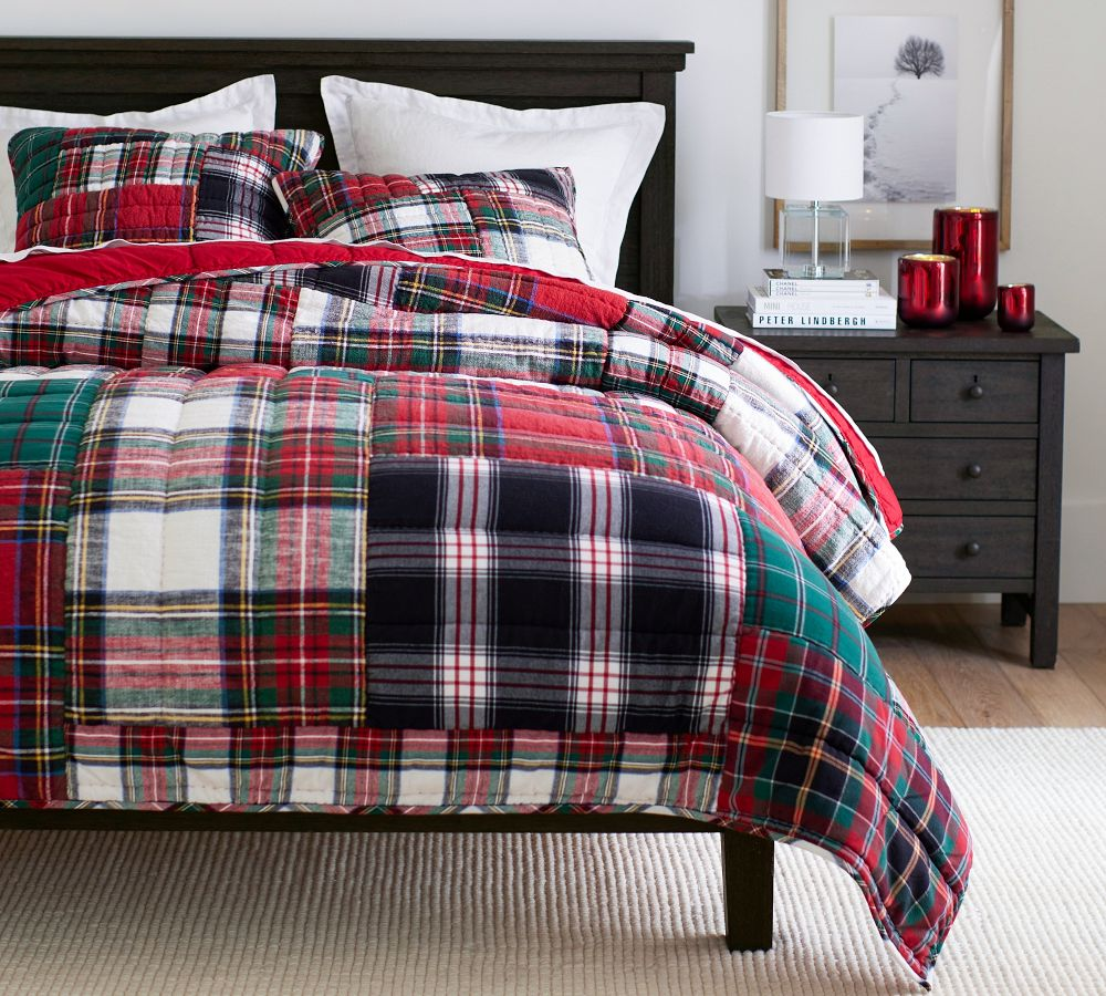 Stewart plaid patchwork quilt, Pottery Barn