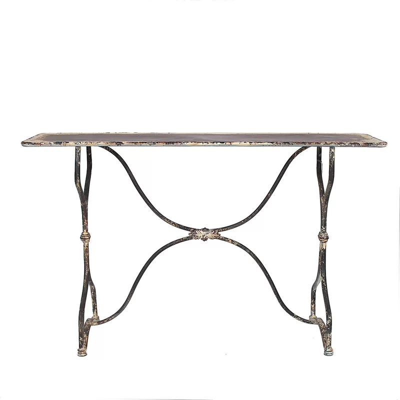 Distressed French country console table