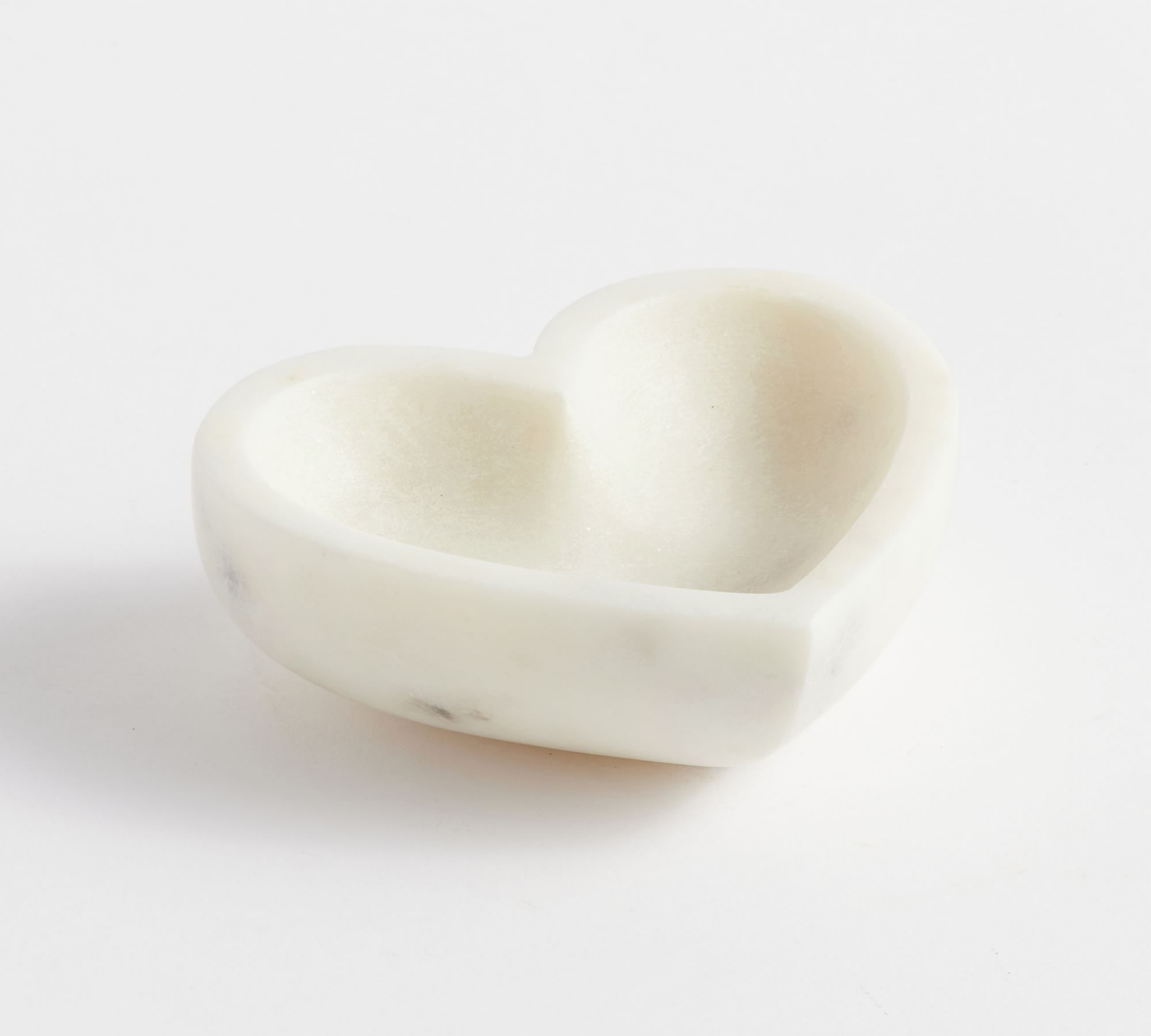 White marble heart shaped dish or tray, Pottery Barn