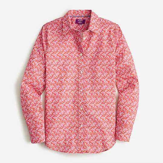 Slim fit shirt in Red Liberty fabric, J. Crew