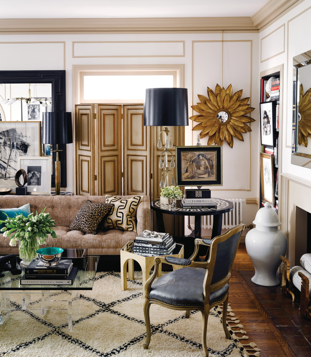 Classic architectural details and an eclectic mix of furnishings in an elegant interior by David Jimenez in PARISIAN BY DESIGN (Rizzoli, 2022). #parisianinteriors