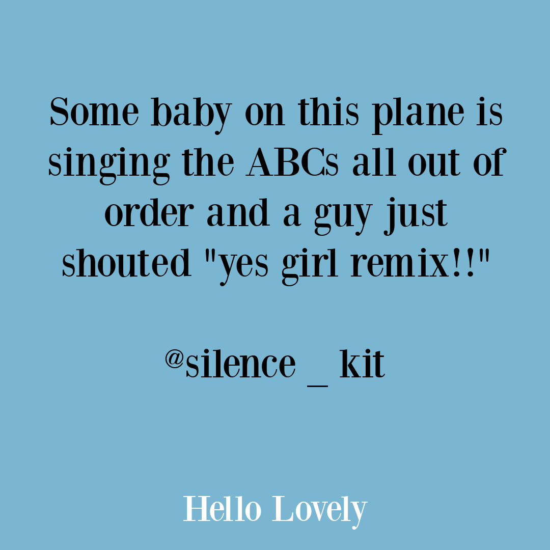 Funny baby tweet about ABCs on Hello Lovely Studio. #babyhumor