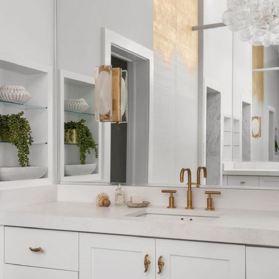 Alison Victoria designed white bathroom in her Atlanta property featured on Windy City Rehab (HGTV). Photo: RusticWhiteInteriors.