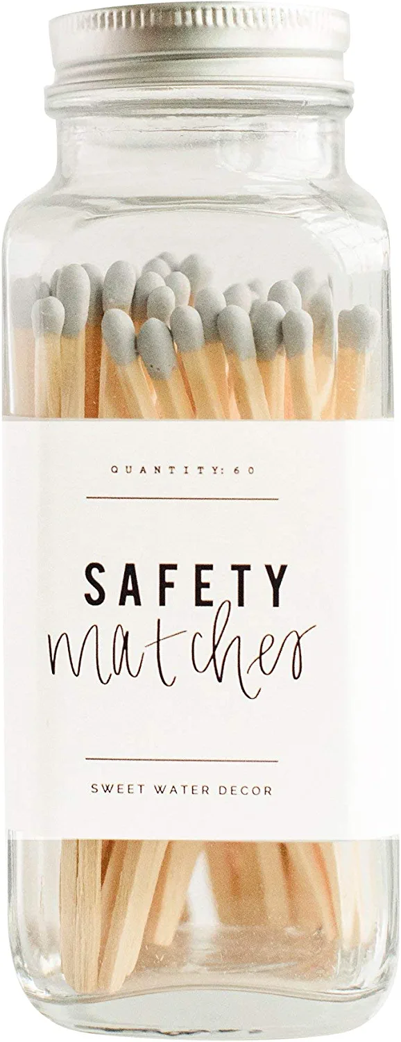 Safety matches in jar with striker